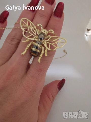 Колие Реалистична Пчела , снимка 3 - Колиета, медальони, синджири - 51689402
