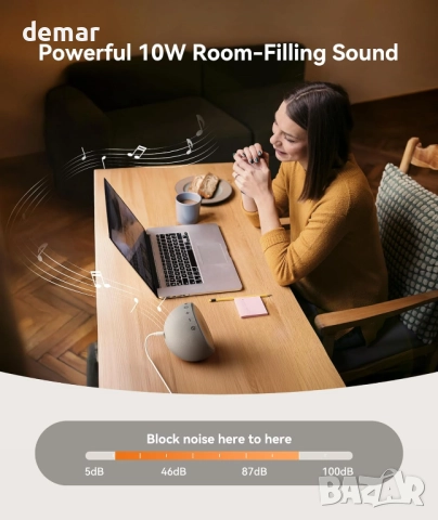 Dreamegg машина за бял шум за възрастни,10W Hi-Fi,29 успокояващи звука, снимка 4 - Друга електроника - 52709326
