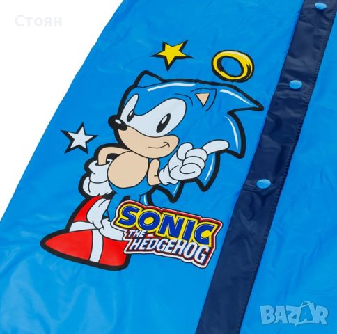 Детски син дъждобран Sonic с прозрачни ръкави - 6 години, снимка 2 - Детски якета и елеци - 42874743