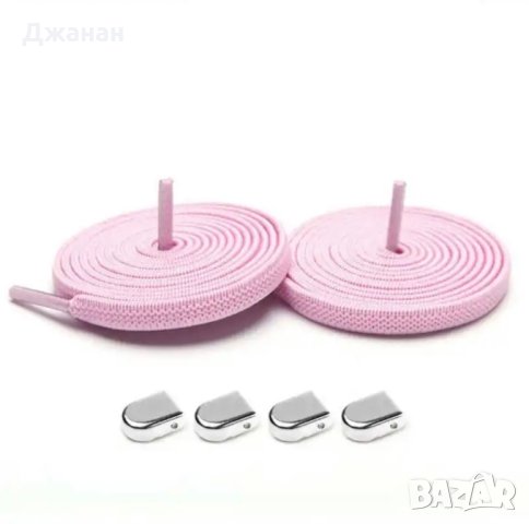 Плоски ластични връзки за обувки с метални стопери, снимка 5 - Други - 42331929