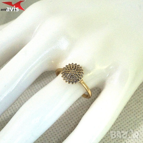 Пръстен с 14К златно покритие 224855, снимка 4 - Пръстени - 53932067