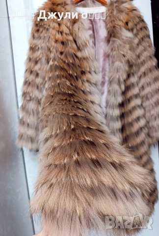 Палто с естествен косъм от сребърна лисица, снимка 8 - Палта, манта - 53076364