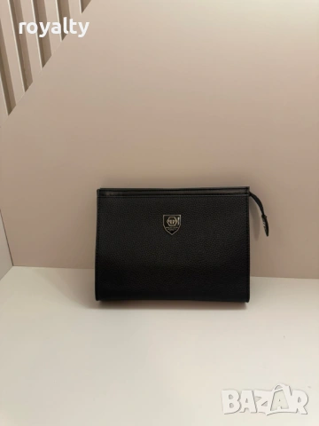 Emporio Armani Черна Кожена Чанта Клъч