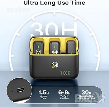 Безжичен петличен микрофон HMKCH (тип C) за Android, снимка 4 - Микрофони - 47963368