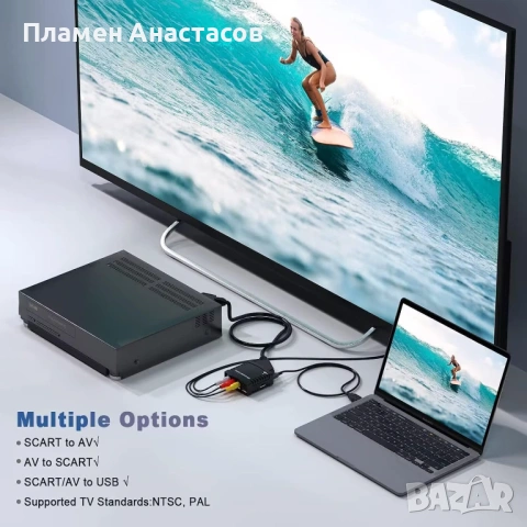 USB Video Grabber – конвертор от VHS / AV към цифров формат (RCA / SCART към USB), снимка 3 - Друга електроника - 53889043