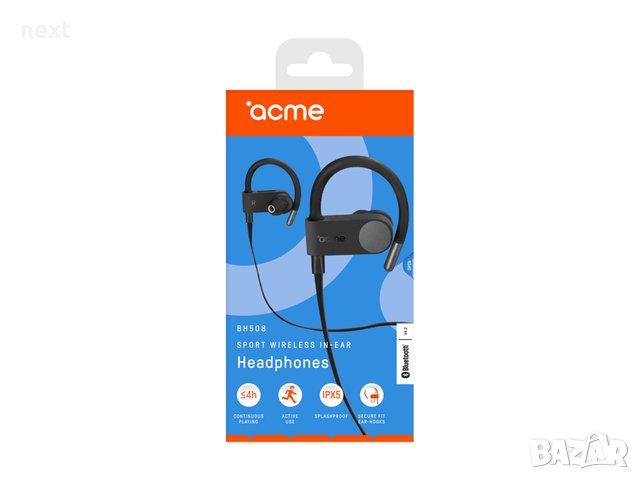 Слушалки bluetooth Acme BH508, Black, снимка 5 - Bluetooth слушалки - 39549966