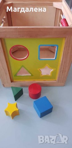 Детски дървен куб, снимка 5 - Образователни игри - 29756582