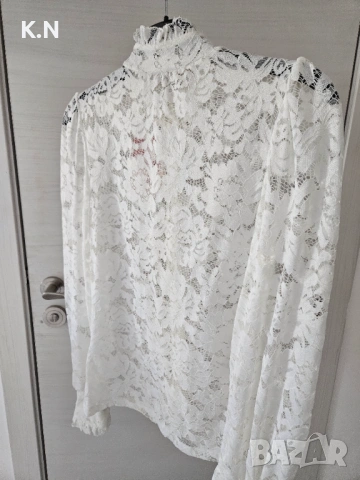 Риза с дантела , размер С, снимка 3 - Ризи - 54215374