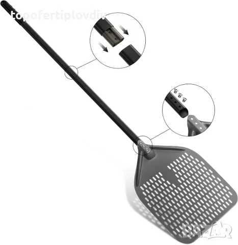 Шпатула за пица перфорирана G.a HOMEFAVOR Perforated Pizza Peel, 12 Inch, снимка 5 - Печки, фурни - 49721713