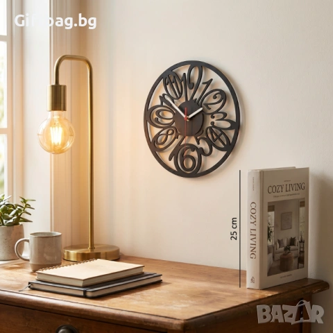 Стенен часовник „Танцуващи цифри“, снимка 2 - Стенни часовници - 54316162