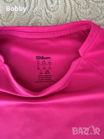 Тениска за тенис/ бадминтон Wilson 9-10 години, снимка 2 - Детски тениски и потници - 55776409