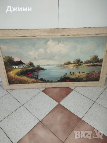 красива маслена картина, снимка 9 - Антикварни и старинни предмети - 51854573