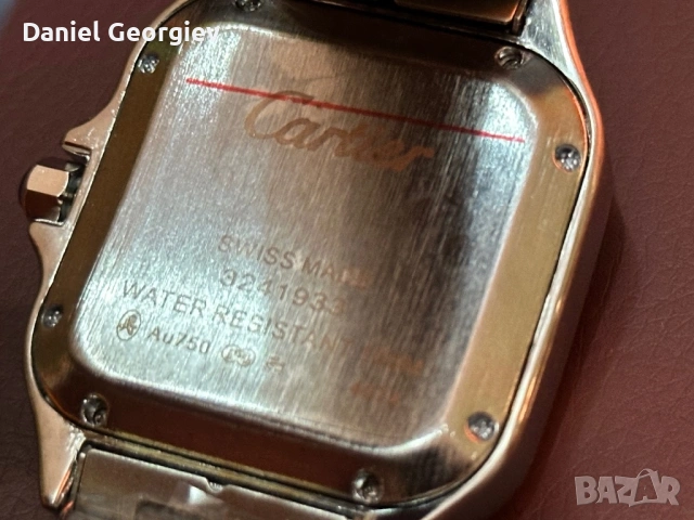 Нов Часовник Cartier Santos XL в сребрист цвят , снимка 7 - Мъжки - 53925719