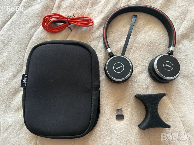 Jabra Evolve 65 SE професионални слушалки, безжични, Bluetooth, USB, шумопотискащ микрофон