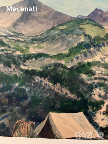 БОРИС ФАТКОВ акварел/ пейзаж, снимка 2 - Картини - 53099872