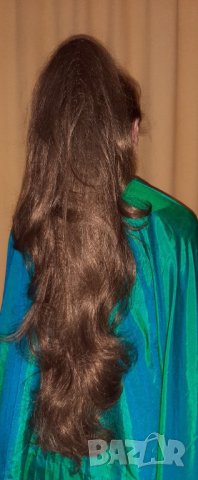 Дълга опашка-перука- 72 см-в пепеляво русо