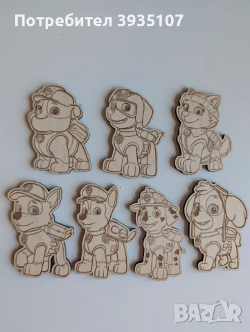 Дървени фигурки за оцветяване Лабубу, снимка 3 - Фигурки - 50897510