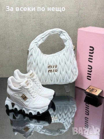 Miu Miu Дамски Маратонки На Платформа👟Дамски Спортни Обувки Миу Миу - Различни Цветове Код SK606, снимка 9 - Маратонки - 53092241