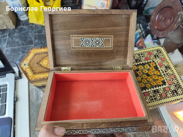 Дървена кутия три броя, снимка 5 - Колекции - 53093922