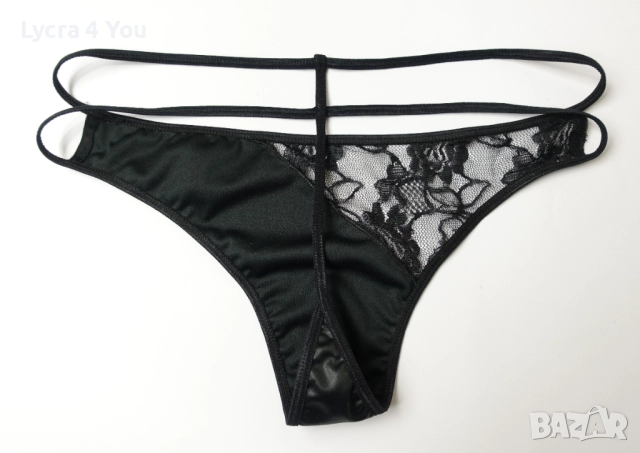 L дамска прашка с кожен ефект и двоен ластик на талията, снимка 6 - Бельо - 52148158