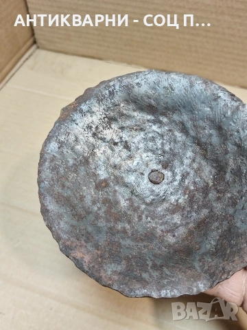 Соц Стар Ръчно Кован Свещник. НОМЕР 816., снимка 5 - Антикварни и старинни предмети - 53940236