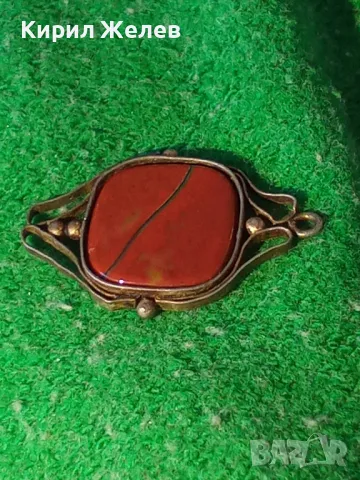 СТАР СКЪПОЦЕНЕН АРТ ДЕКО МЕДАЛЬОН СРЕБЪРЕН или ПОСРЕБРЕН с ОГНЕН ОПАЛ 11941, снимка 9 - Антикварни и старинни предмети - 35666168