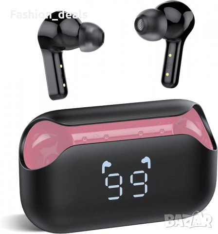 Нови Безжични слушалки Спортни с кутия за зареждане Earbuds за музика