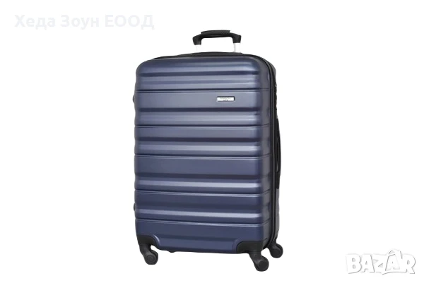 Куфар 65 х 44 х 27см Среден Размер Тъмно Сив/ Тъмно Син, снимка 7 - Куфари - 51017492