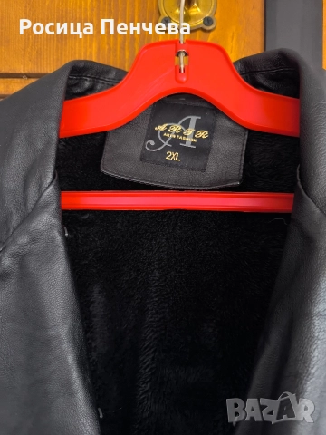 Дамско кожено палто, снимка 3 - Палта, манта - 52584986