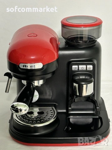  Еспресо машина Ariete 1318 Moderna с вградена мелачка – Ретро стил и перфектно кафе, снимка 2 - Кафемашини - 54055502