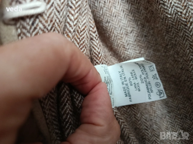 Италианско дизайнерско кожено палто тренч размер М, снимка 4 - Палта, манта - 53959078