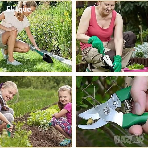 Комплект градински инструменти 5 в 1 с куфар – всичко необходимо за засаждане и поддръжка, снимка 5 - Други инструменти - 53040314