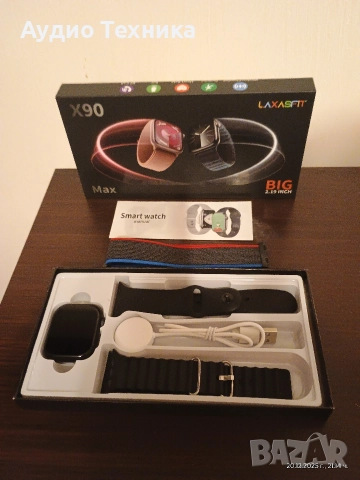 Чисто нов смарт часовник Laxasfit X90 Max с 3бр. различни верижки. , снимка 2 - Смарт часовници - 52864252