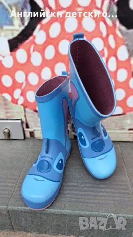 Английски детски гумени ботуши-Stitch, снимка 5 - Детски боти и ботуши - 50322222
