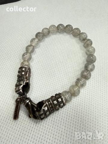 Сребърна гривна с Турмалинов кварц - Emanuele Bicocchi. №7787, снимка 5 - Гривни - 52882657