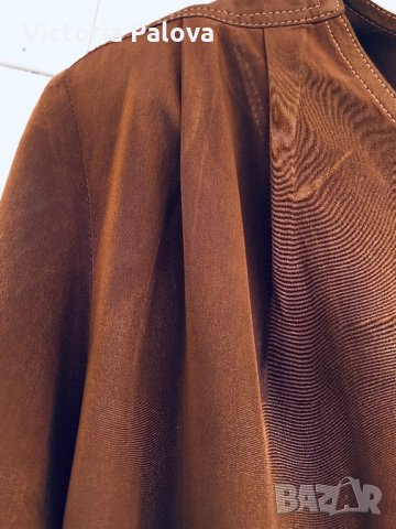 Красива рокля DEPOLO,цвят карамел, снимка 7 - Рокли - 29846513