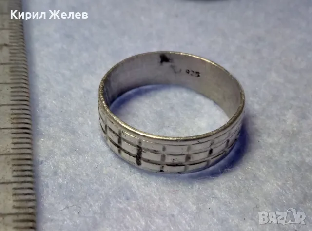 СТИЛНА ВИНТИДЖ АРТ ОРНАМЕНТИКА СРЕБЪРНА ХАЛКА ПРЪСТЕН СРЕБРО 925 МАЙСТОРСКА РАБОТА 48608, снимка 2 - Пръстени - 50337643