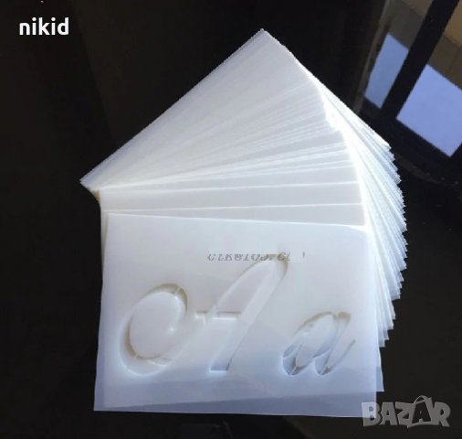 36 Букви Азбука Латиница Числа Цифри и символи сет големи Шаблони Шаблон Стенсил, снимка 3 - Други - 30140745