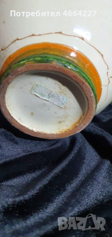 Ръчно рисувана керамична ваза, снимка 5 - Вази - 53069177
