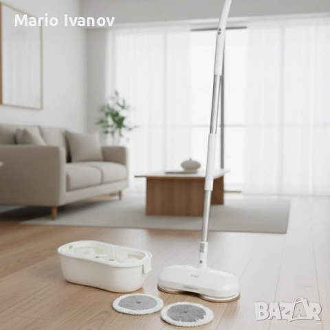 Електрически моп със спрей и центрофуга – за бързо и ефективно почистване, снимка 3 - Мопове, кофи, четки и метли - 53315143