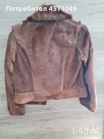 Късо яке естествен косъм XS , снимка 3 - Якета - 56010621