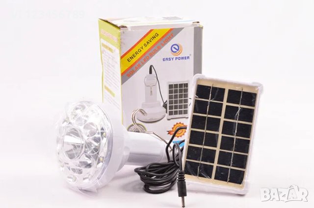  Електрическа лампа със соларен панел LED 3W/6V - EP-022, снимка 1 - Соларни лампи - 42568691
