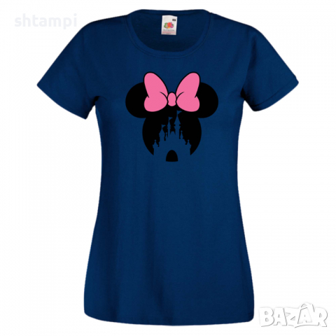 Дамска тениска Minnie Head 2 Подарък,Изненада,Рожден ден, снимка 6 - Тениски - 36530065