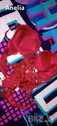 Дамско Боди Бюстие Червен Сутиен Лукс ХС С 75 Б, снимка 2 - Бельо - 52557894