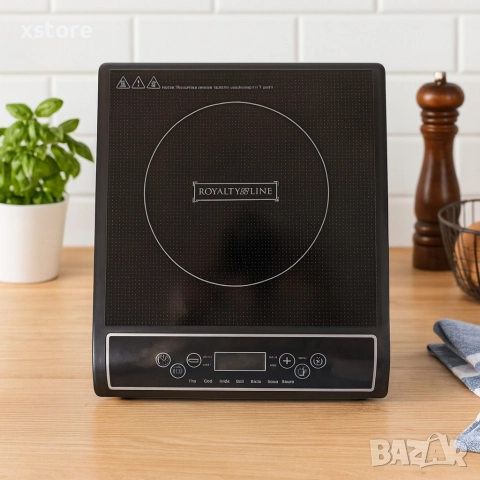 Преносим индукционен котлон Royalty Line EIP-2000.1 - 2000W, 7 режима на готвене