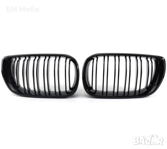 Решетки Бъбреци Двойни Черен Гланц за БМВ BMW 3 серия E46 Facelift 2001-2006 г., снимка 2 - Аксесоари и консумативи - 50457032