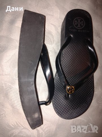 Дамски джапанки на платформа Tory Burch , снимка 8 - Чехли - 38493333