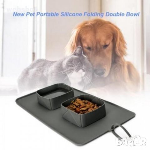 Сгъваеми силиконови купи за домашен любимец Portable pet bowl, снимка 4 - Други стоки за животни - 34308286