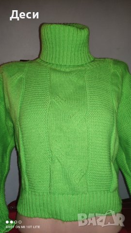 късо ефектно пуловерче, снимка 1 - Блузи с дълъг ръкав и пуловери - 42767915