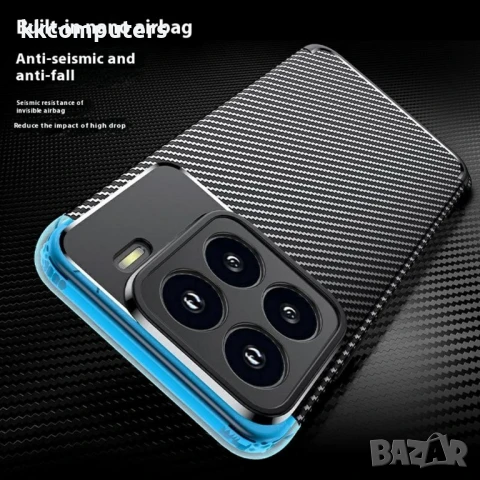 Xiaomi 15 Pro Удароустойчив Carbon Fiber Калъф и Протектор, снимка 3 - Резервни части за телефони - 50627414